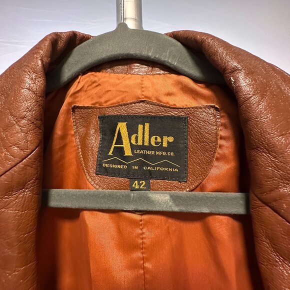 Vintage Adler leather Mfg. Co made in California size size 42 - Picture 2 of 9